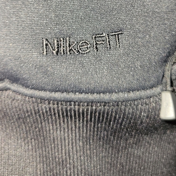 acg nikefit therma collared zip down medium black zippered pockets sweaterjacket - Picture 3 of 12